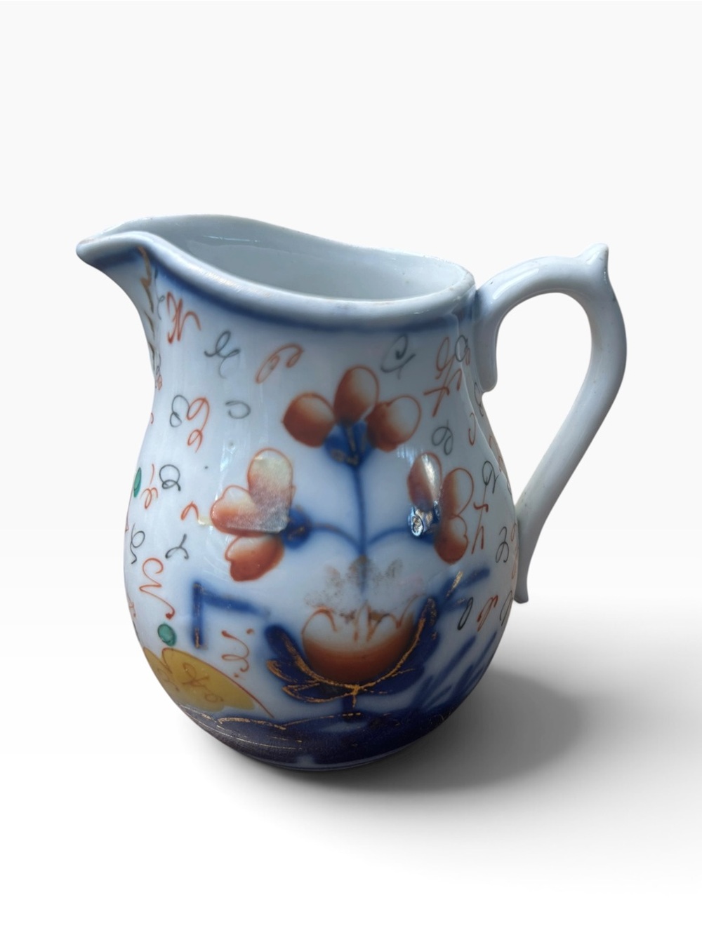 Vintage Japanese Imari-Style Porcelain Creamer Pitcher